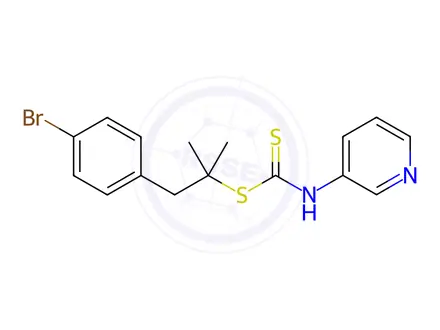 Chemical structure of (4-Bromophenyl)methyl 1-methylethyl-3-pyridinylcarbonimidodithioate