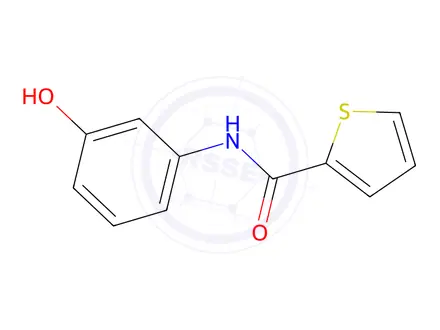 Chemical structure of N-(3-hydroxyphenyl)thiophene-2-carboxamide