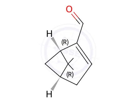 Chemical structure of (-)-Myrtenal