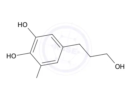 Chemical structure of 5-(3-Hydroxypropyl)-3-methoxybenzene-1,2-diol
