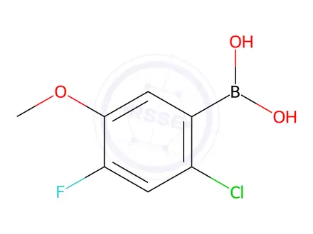 Chemical structure of 2-Chloro-4-fluoro-5-methoxyphenylboronic Acid