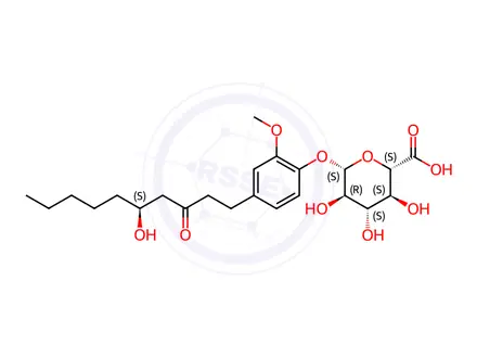 Chemical structure of (S)-6-Gingerol-4'-O-β-glucuronide