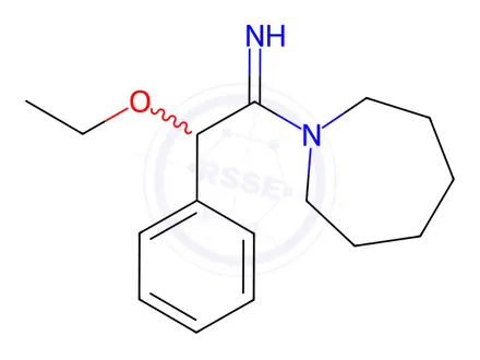 Chemical structure of 1-(2-Ethoxy-1-imino-2-phenylethyl)hexahydro-1H-azepine