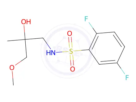 Chemical structure of 2,5-Difluoro-N-(2-hydroxy-3-methoxy-2-methylpropyl)benzenesulfonamide