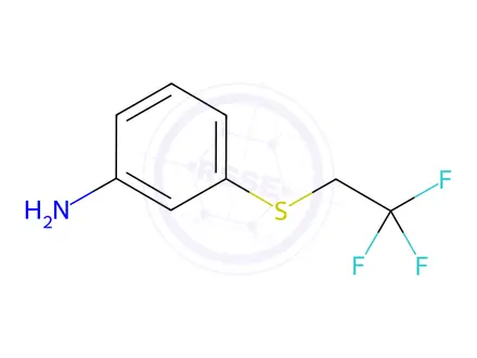 Chemical structure of 3-9(2,2,2-Trifluoroethyl)sulfanyl)aniline