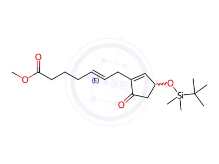 Chemical structure of (Z)-Methyl 7-(3-((tert-butyldimethylsilyl)oxy)-5-oxocyclopent-1-en-1-yl)hept-5-enoate