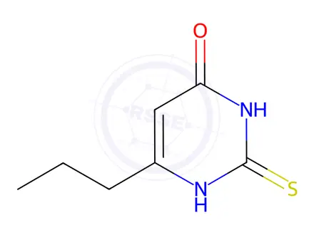 Chemical structure of 6-Propyl-2-thiouracil