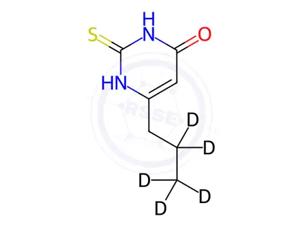 Chemical structure of Propylthiouracil-d5