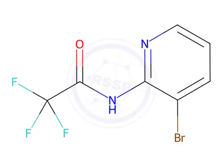 Chemical structure of N-(3-bromopyridin-2-yl)-2,2,2-trifluoroacetamide