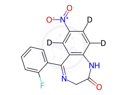 Chemical structure of Flunitrazepam Impurity 2-d3 (Flunitrazepam EP Impurity B-d3)