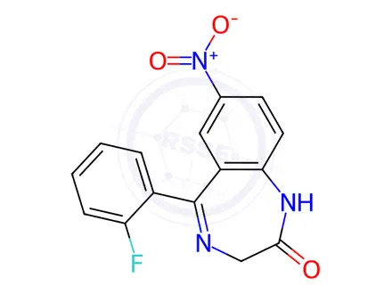 Chemical structure of Nor-Flunitrazepam