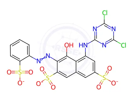 Chemical structure of Reactive Red 1
