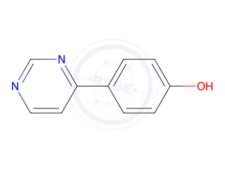 Chemical structure of Phenol, 4-(4-pyrimidinyl)-(9CI)