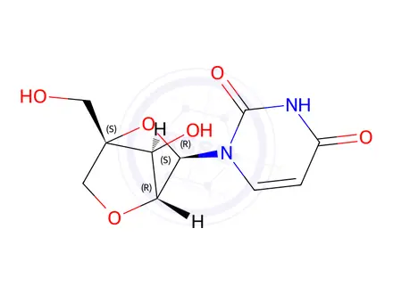 Chemical structure of 2'-​O,​4'-​C-​Methyleneuridine