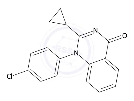 Chemical structure of 1-(4-Chlorophenyl)-2-cyclopropylquinazolin-4(1H)-one