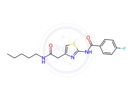Chemical structure of 4-Fluoro-N-(4-(2-oxo-2-(pentylamino)ethyl)thiazol-2-yl)benzamide