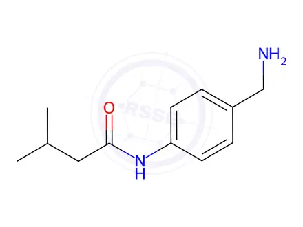 Chemical structure of N-(4-(aminomethyl)phenyl)-3-methylbutanamide