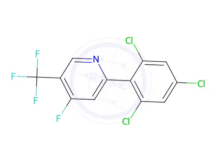 Chemical structure of 4-Fluoro-2-(2,4,6-trichlorophenyl)-5-(trifluoromethyl)pyridine