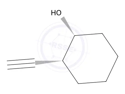 Chemical structure of (1R,2R)-2-ethynylcyclohexan-1-ol