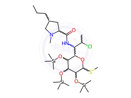 Chemical structure of 2,3,4-Tris-O-(trimethylsilyl) 7-Epi Clindamycin