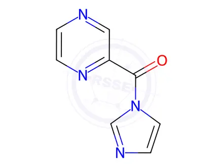 Chemical structure of Pyrazinecarboxylic Acid Imidazolide