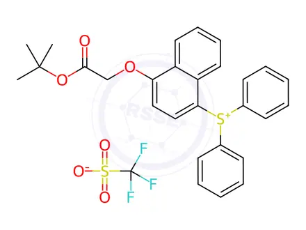 Chemical structure of (tert-Butoxycarbonylmethoxynaphthyl)-diphenylsulfonium triflate