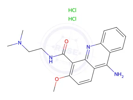 Chemical structure of 9-Amino-N-(2-(dimethylamino)ethyl)-3-methoxy-4-acridinecarboxamide dih ydrochloride