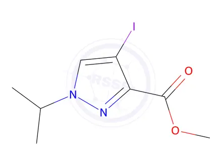 Chemical structure of 4-iodo-1-isopropyl-1h-pyraZole-3-carboxylic acid methyl ester