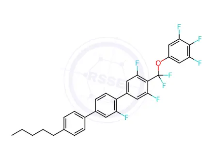 Chemical structure of 4-[Difluoro(3,4,5-trifluorophenoxy)methyl]-2’,3,5-trifluoro-4“-pentyl-1,1’:4‘,1”-terphenyl