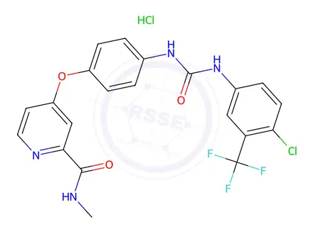 Chemical structure of Sorafenib Hydrochloride