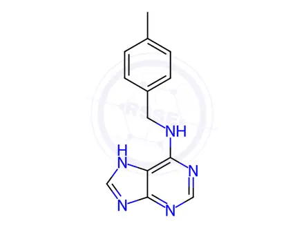 Chemical structure of N-[(4-methylphenyl)methyl]-7H-purin-6-amine