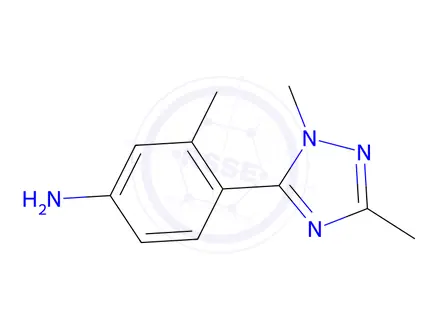 Chemical structure of 4-(1,3-Dimethyl-1h-1,2,4-triazol-5-yl)-3-methylaniline