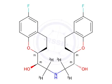 Chemical structure of (S,R,R,R)-Nebivolol D4