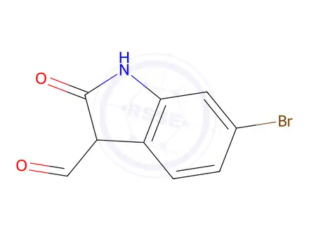 Chemical structure of 6-Bromo -2-oxoindoline-3-carbaldehyde