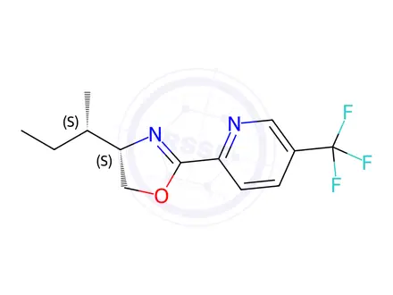 Chemical structure of (S)-4-((S)-sec-Butyl)-2-(5-(trifluoromethyl)pyridin-2-yl)-4,5-dihydrooxazole