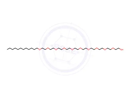 Chemical structure of Decaethylene glycol monododecyl ether