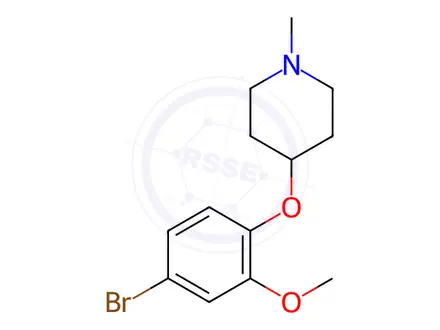 Chemical structure of 4-(4-Bromo-2-methoxyphenoxy)-1-methylpiperidine