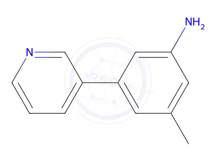Chemical structure of 3-Methyl-5-(pyridin-3-yl)aniline