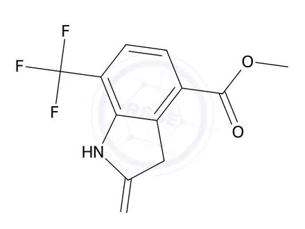 Chemical structure of Methyl 2-oxo-7-(trifluoromethyl)indoline-4-carboxylate