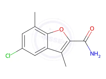 Chemical structure of 5-Chloro-3,7-diMethylbenzofuran-2-carboxaMide