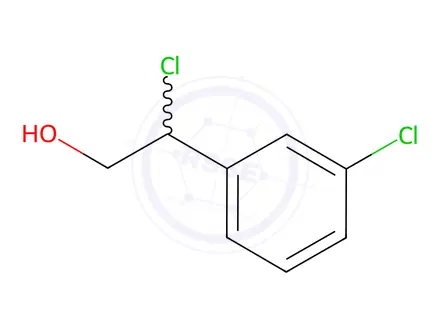 Chemical structure of 2-Chloro-2-(3-chlorophenyl)ethan-1-ol