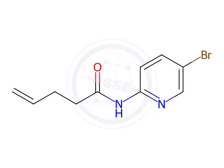 Chemical structure of N-(5-bromopyridin-2-yl)pent-4-enamide