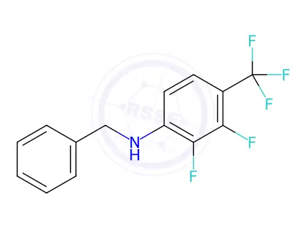 Chemical structure of N-benzyl-2,3-difluoro-4-(trifluoromethyl)aniline
