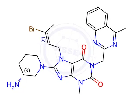 Chemical structure of Linagliptin Bromo Impurity