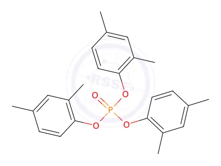 Chemical structure of Tris(2,4-dimethylphenyl) phosphate