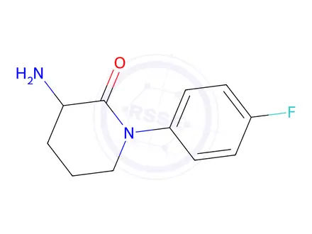 Chemical structure of 3-amino-1-(4-fluorophenyl)piperidin-2-one