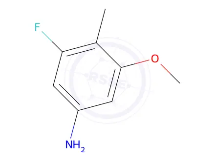 Chemical structure of 3-Fluoro-5-methoxy-4-methylaniline