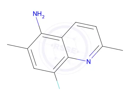 Chemical structure of 8-Fluoro-2,6-dimethylquinolin-5-amine