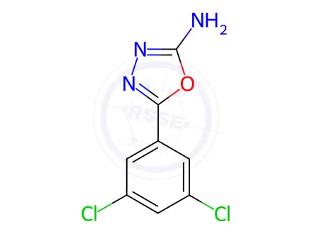 Chemical structure of 5-(3,5-Dichlorophenyl)-1,3,4-oxadiazol-2-amine