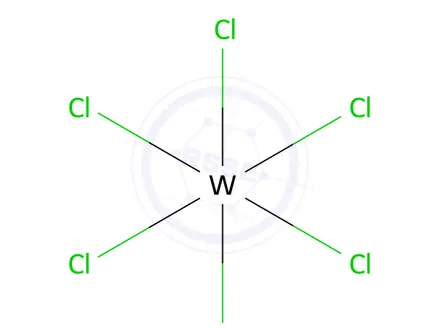 Chemical structure of Tungsten(VI) Chloride